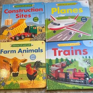 Usborne Lift and Look Interactive Book Collection - Red, Blue, Yellow